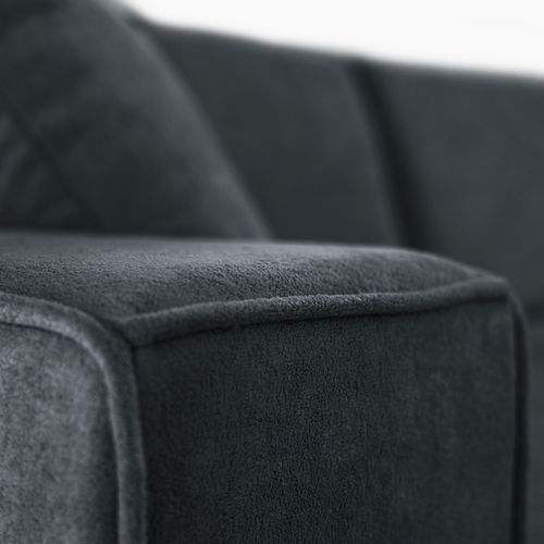 Canapé D'angle Convertible Pedro L, 267 Cm, Graphite, Côté Gauche