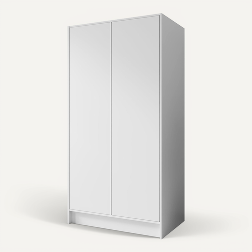 Armoire Gava 100cm - Armoire 2 Portes Battantes, Système Push-to-open, Blanc