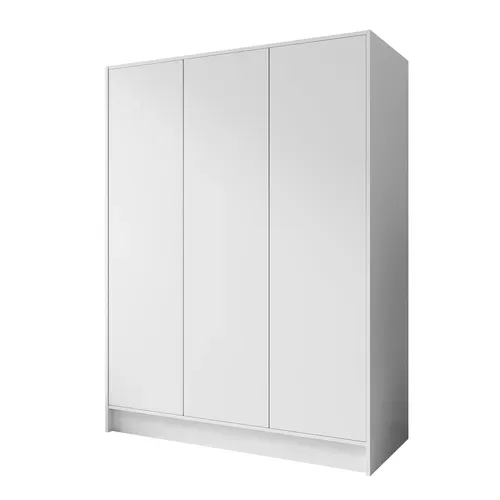 Armoire Gava 150cm - Armoire 3 Portes Battantes, Système Push-to-open, Blanc