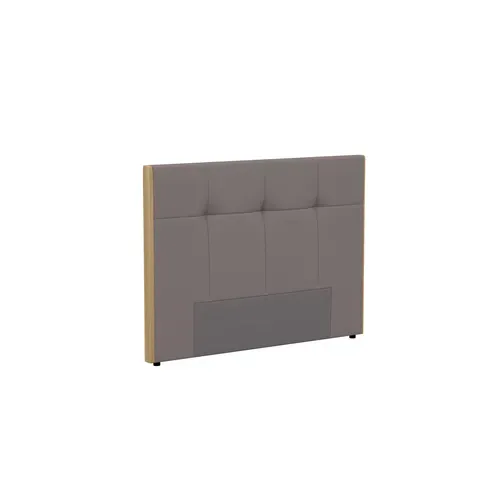 Tête de lit PU L.160 cm CLOE taupe et  imitation bois
