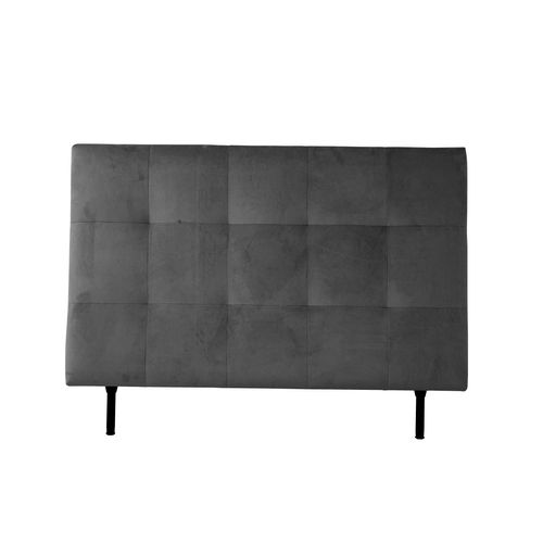 Tête de lit velours L.140 cm KARTY gris