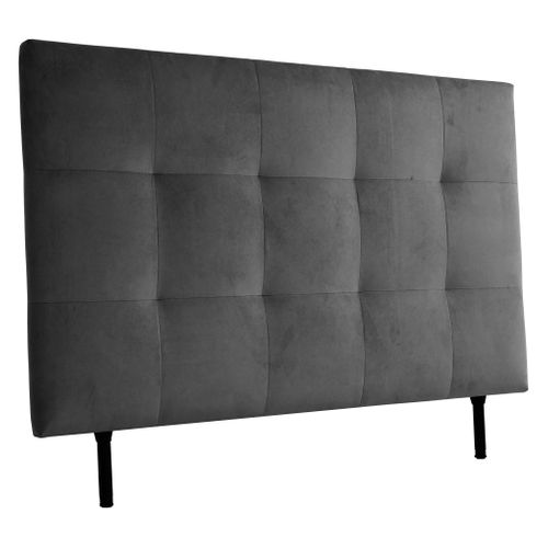 Tête de lit velours L.140 cm KARTY gris