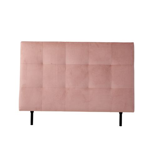 Tête de lit velours L.140 cm KARTY rose vue de face