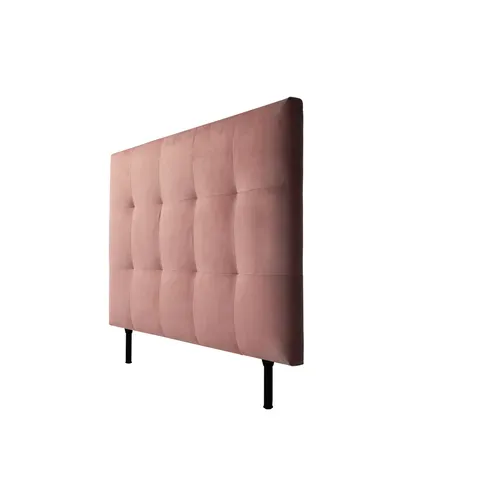 Tête de lit velours L.140 cm KARTY rose vue de profil