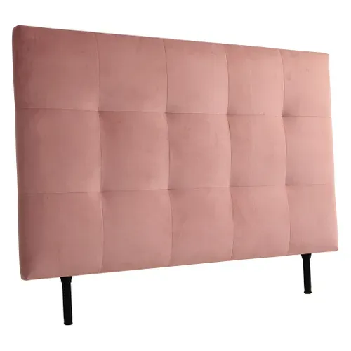 Tête de lit velours L.140 cm KARTY rose vue 3/4