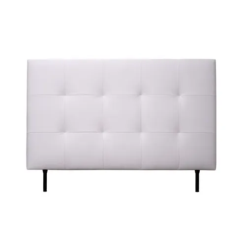 Tête de lit PU L.140 cm KARTY blanc vue de face