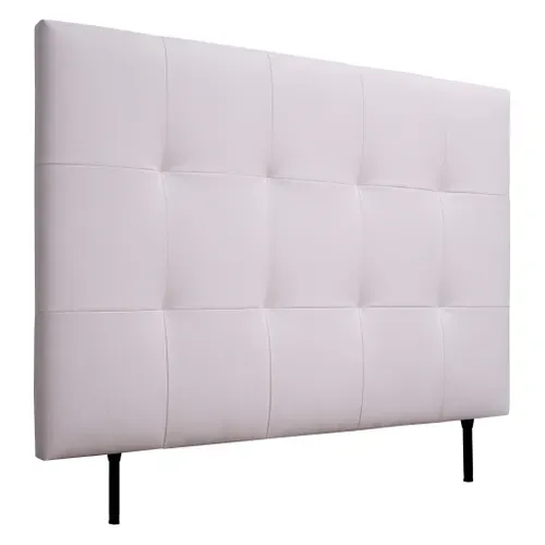 Tête de lit PU L.140 cm KARTY blanc vue 3/4