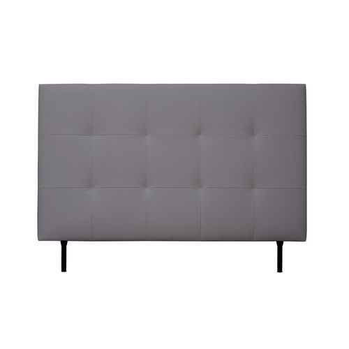 Tête de lit PU L.140 cm KARTY gris vue de face