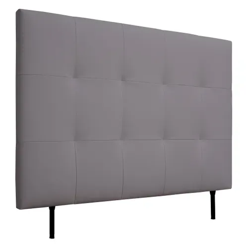 Tête de lit PU L.140 cm KARTY gris vue 3/4