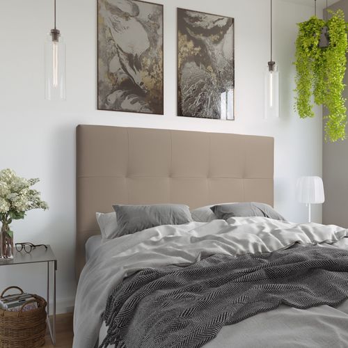 Tête de lit PU L.140 cm KARTY taupe
