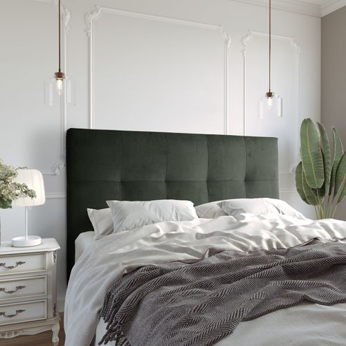 Tête de lit velours L.160 cm KARTY gris