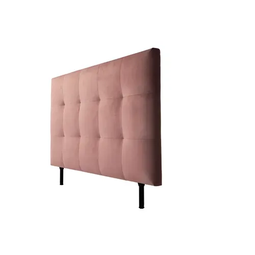 Tête de lit velours L.160 cm KARTY rose vue de profil