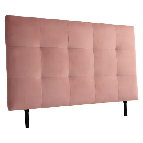 Tête de lit velours L.160 cm KARTY rose vue 3/4