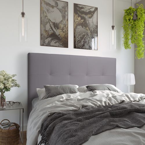 Tête de lit PU L.160 cm KARTY gris