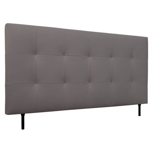 Tête de lit PU L.180 cm KARTY gris vue 3/4