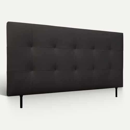 Tête de lit PU L.180 cm KARTY noir vue 3/4