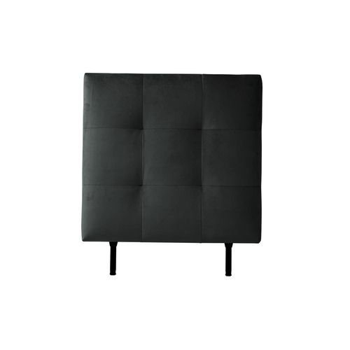 Tête de lit velours L.90 cm KARTY gris vue de face