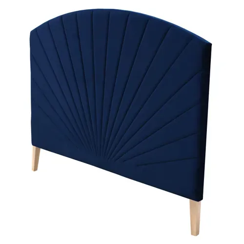Tête de lit  L.145 cm EMPIRE velours bleu vue de profil