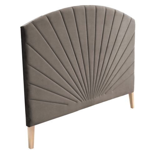 Tête de lit velours L.145 cm EMPIRE Taupe vue 3/4