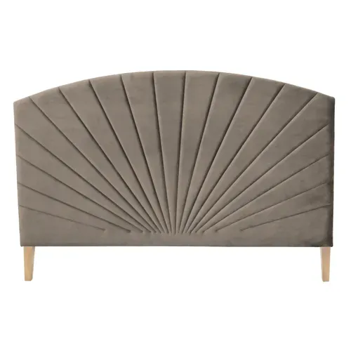 Tête de lit velours L.165 cm EMPIRE velours taupe vue de face