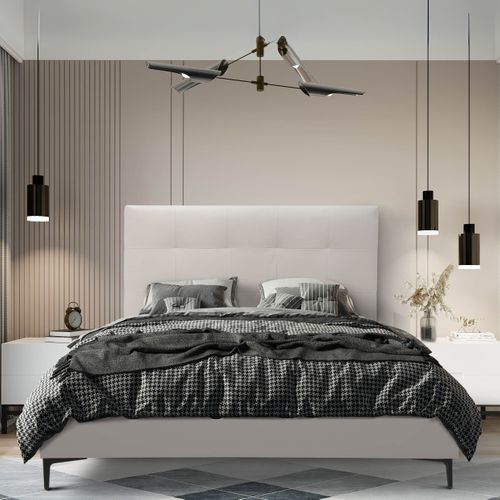 Lit 140x190 cm JAPP 3 polyuréthane blanc vue d'ambiance 1