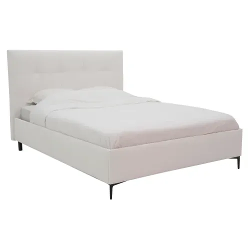 Lit 140x190 cm JAPP 3 polyuréthane blanc vue 3/4