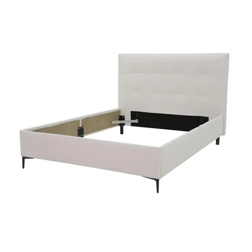 Lit 140x190 cm JAPP 3 polyuréthane blanc