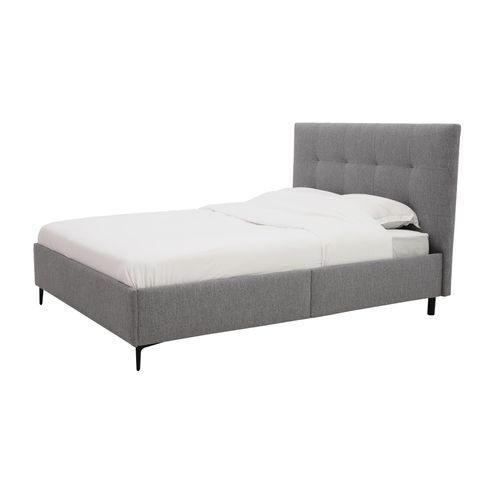 Lit 140x190 cm JAPP 3 tissu anthracite