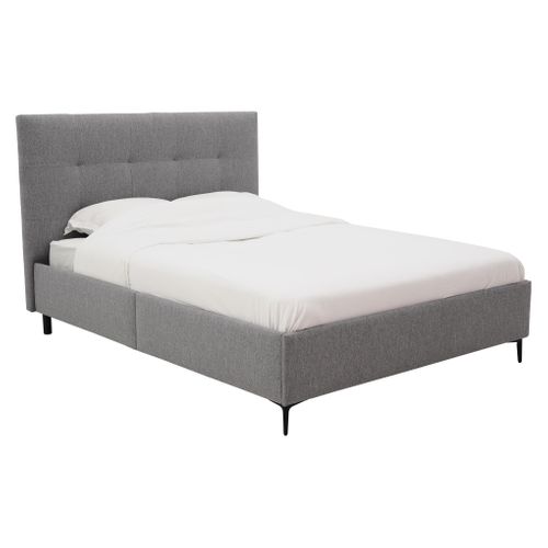 Lit 140x190 cm JAPP 3 tissu anthracite