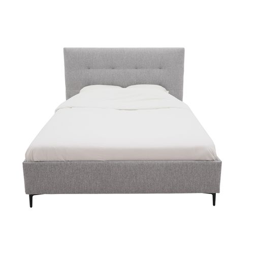 Lit 140x190 cm JAPP 3 tissu gris