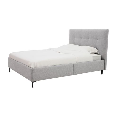 Lit 140x190 cm JAPP 3 tissu gris