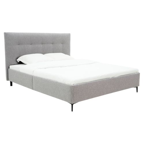 Lit 160x200 cm JAPP 3 tissu gris
