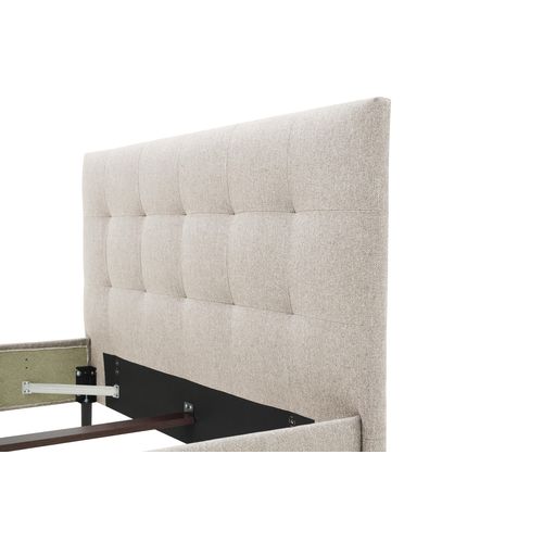 Lit 160x200 cm JAPP 3 tissu taupe vue détaillée