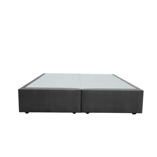 Sommier 2 tiroirs 2x80x200 cm DREAMEA EDITION SOMAX velours anthracite vue de face
