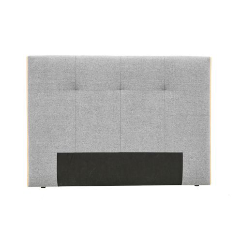 Tête de lit tissu neve gris CLOE souris L. 140 cm