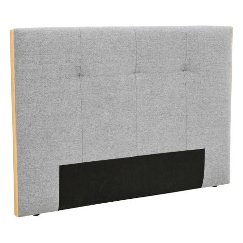 Tête de lit tissu neve gris CLOE souris L. 140 cm