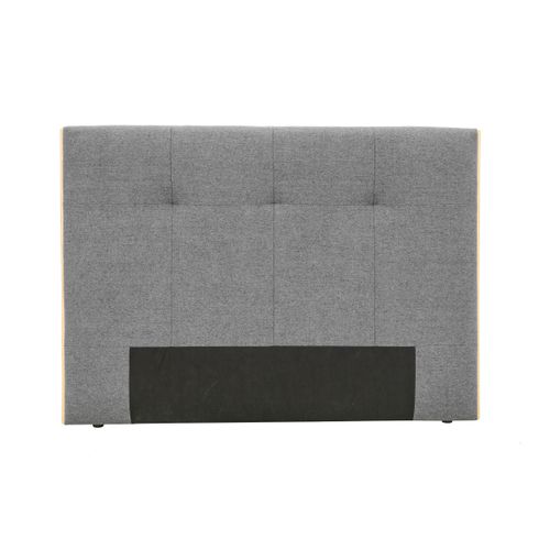 Tête de lit tissu neve gris CLOE anthracite L. 140 cm