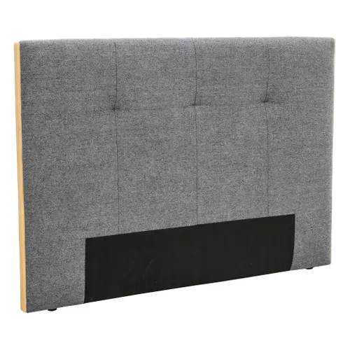 Tête de lit tissu neve gris CLOE anthracite L. 140 cm