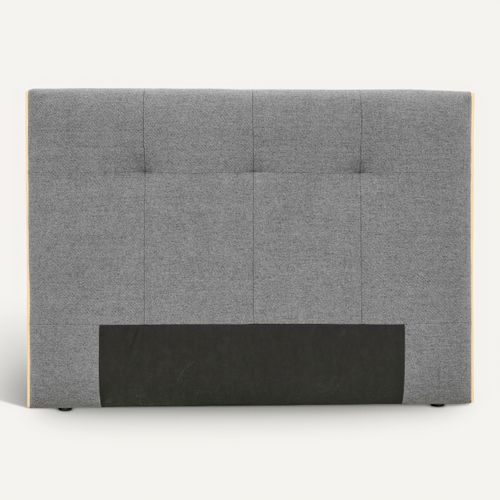 Tête de lit tissu neve CLOE anthracite L.160 cm vue de face