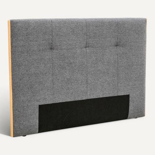Tête de lit tissu neve CLOE anthracite L.160 cm vue 3/4