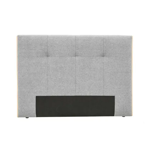 Tête de lit tissu neve gris CLOE souris L.160 cm vue de face