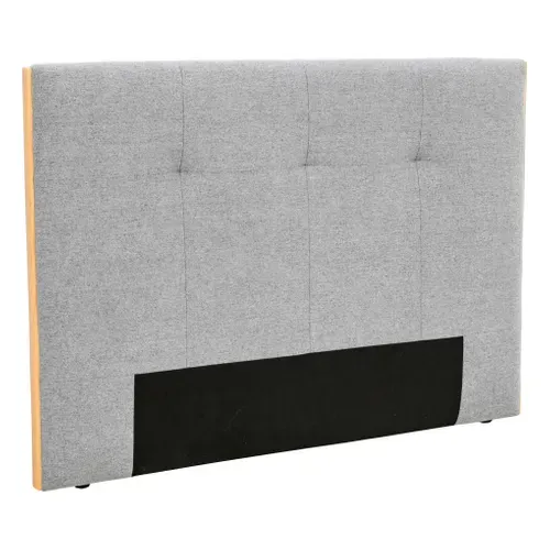 Tête de lit tissu neve gris CLOE souris L.160 cm vue 3/4