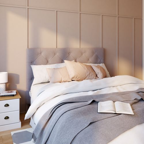 Tête de lit tissu neve beige MIRA 2  L.165 cm