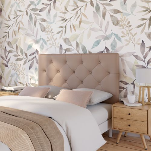 Tête de lit polyuréthane MIRA 2 taupe L.145 cm