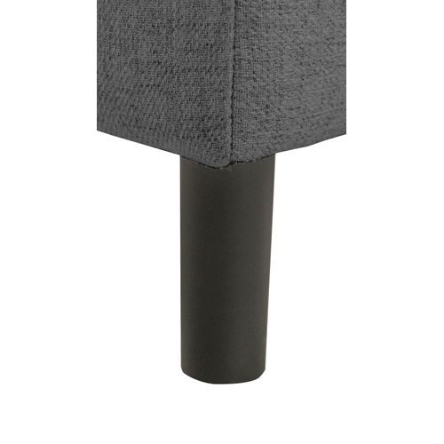 Canapé d'angle méridienne réversible YOGI tissu gris anthracite