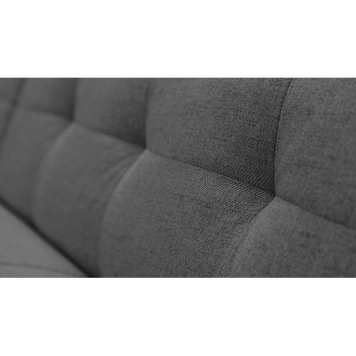 Canapé d'angle méridienne réversible YOGI tissu gris anthracite