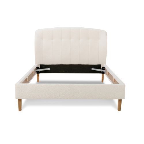 Lit 140x190 cm MARQUIS 2 bouclette perle vue de face