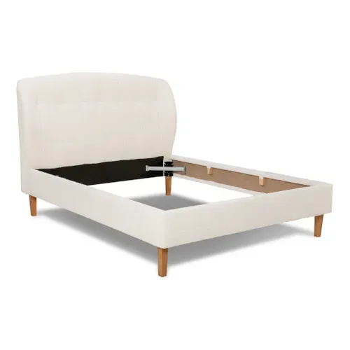 Lit 140x190 cm MARQUIS 2 bouclette perle vue 3/4