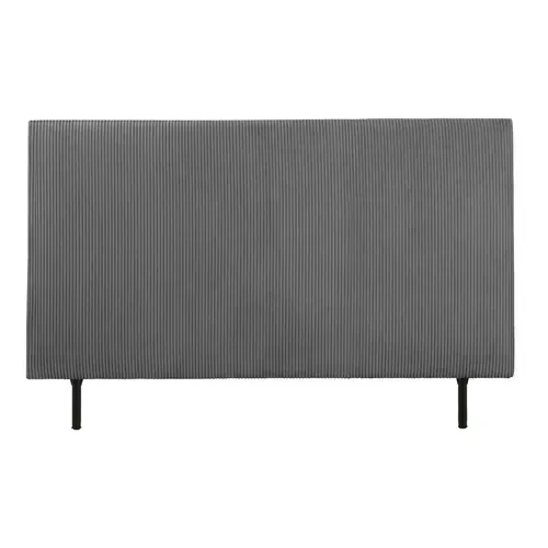 Tête de lit velours côtelé HAVANE anthracite  L.163 cm