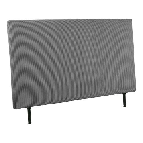 Tête de lit velours côtelé HAVANE anthracite  L.163 cm
